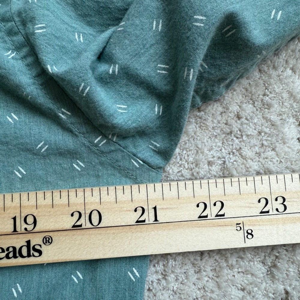 J.Crew Mens Slim Secret Wash Stretch Shirt Green Dash Print AM362 Size M - Picture 8 of 9